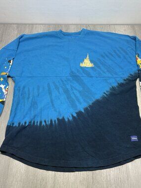 Walt Disney World 50th Anniversary Spirit Jersey Shirt Mens L Blue Tye Dye